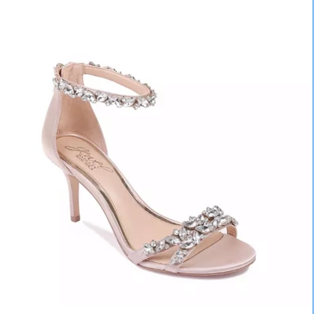 Badgley Mischka Pink Embellished Sandals